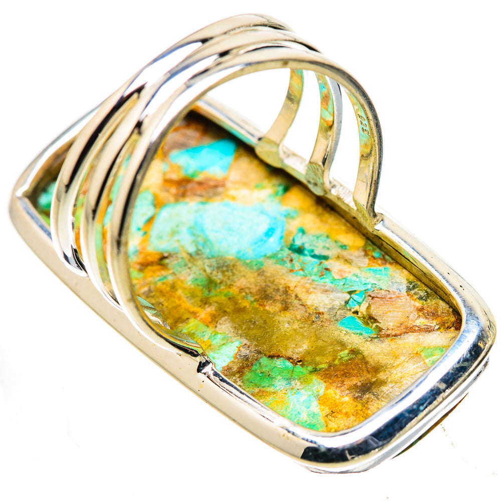 Kingman Mohave Turquoise Rings handcrafted by Ana Silver Co - RING132714 - Photo 3
