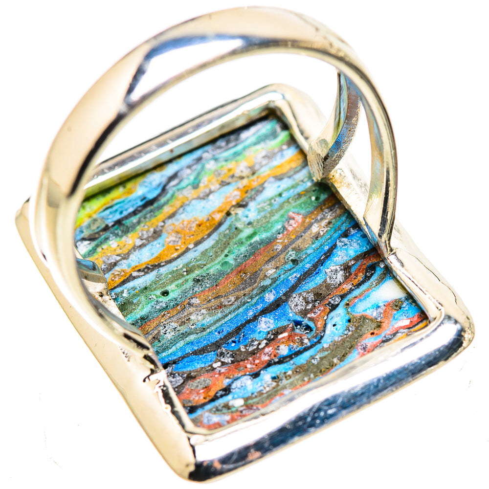 Rainbow Calsilica Rings handcrafted by Ana Silver Co - RING132736 - Photo 3