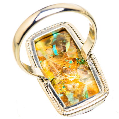 Kingman Mohave Turquoise Rings handcrafted by Ana Silver Co - RING132737 - Photo 3