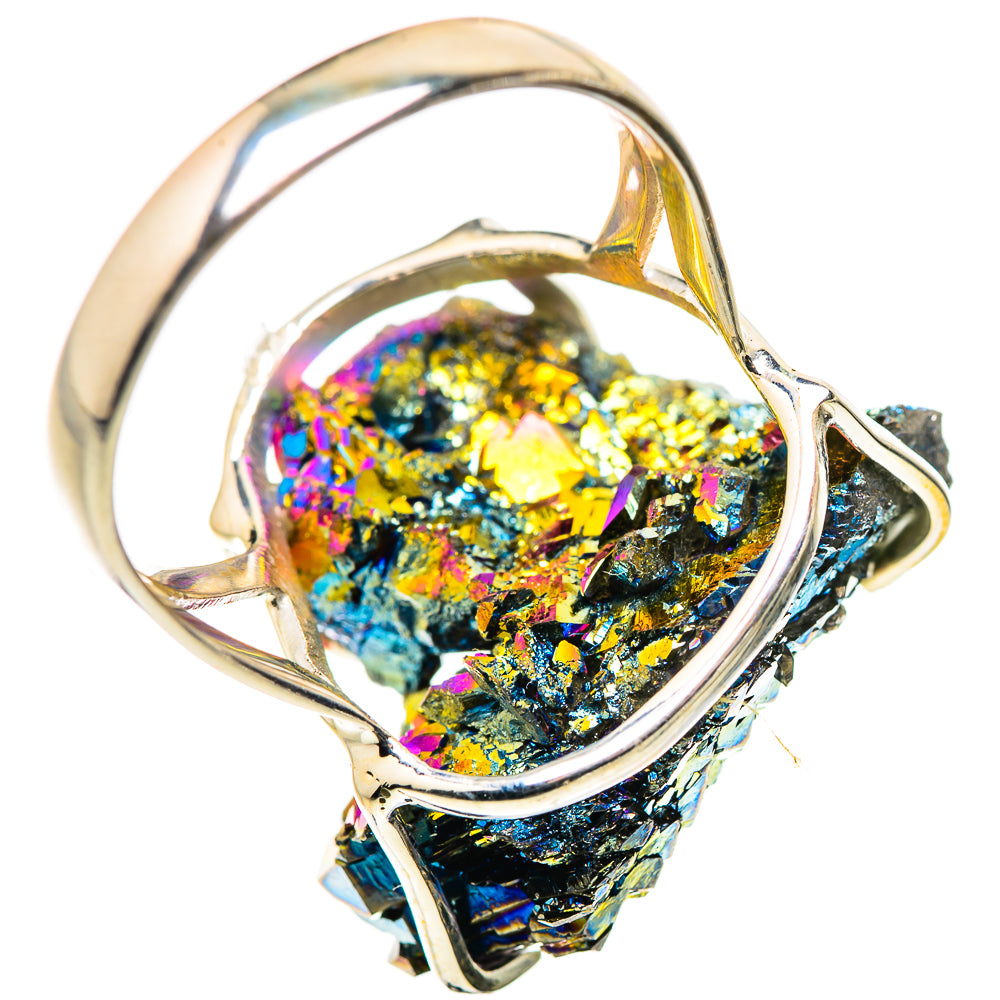 Titanium Sunshine Druzy Rings handcrafted by Ana Silver Co - RING132738 - Photo 3