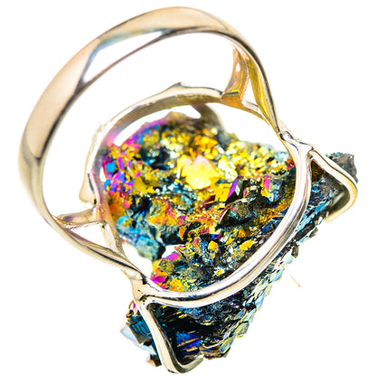 Titanium Sunshine Druzy Rings handcrafted by Ana Silver Co - RING132738 - Photo 3