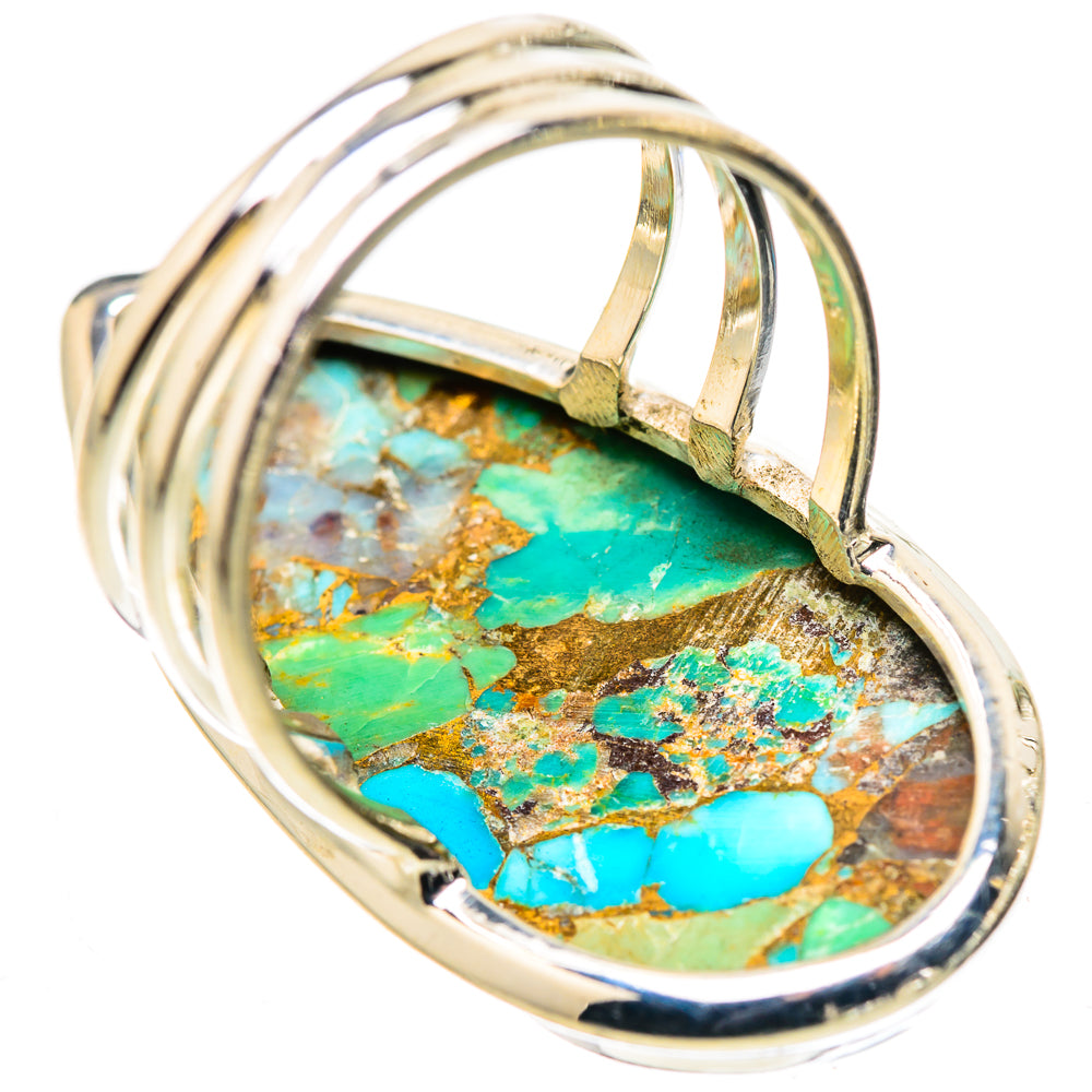Kingman Mohave Turquoise Rings handcrafted by Ana Silver Co - RING132740 - Photo 3