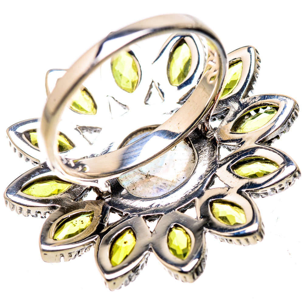Rainbow Moonstone Rings handcrafted by Ana Silver Co - RING132749 - Photo 3