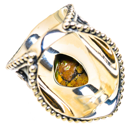 Green Copper Composite Turquoise Rings handcrafted by Ana Silver Co - RING132751 - Photo 3