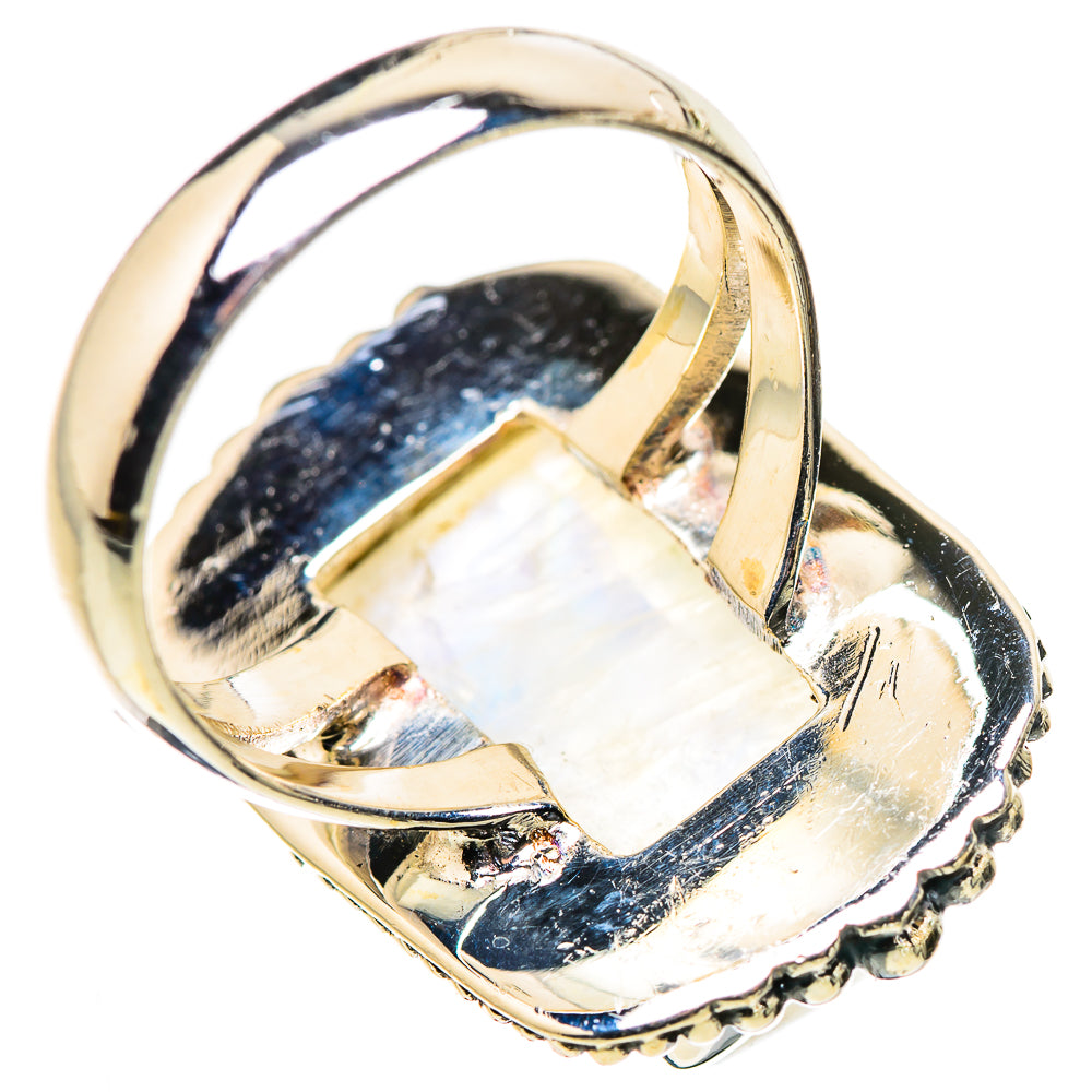 Rainbow Moonstone Rings handcrafted by Ana Silver Co - RING132758 - Photo 3