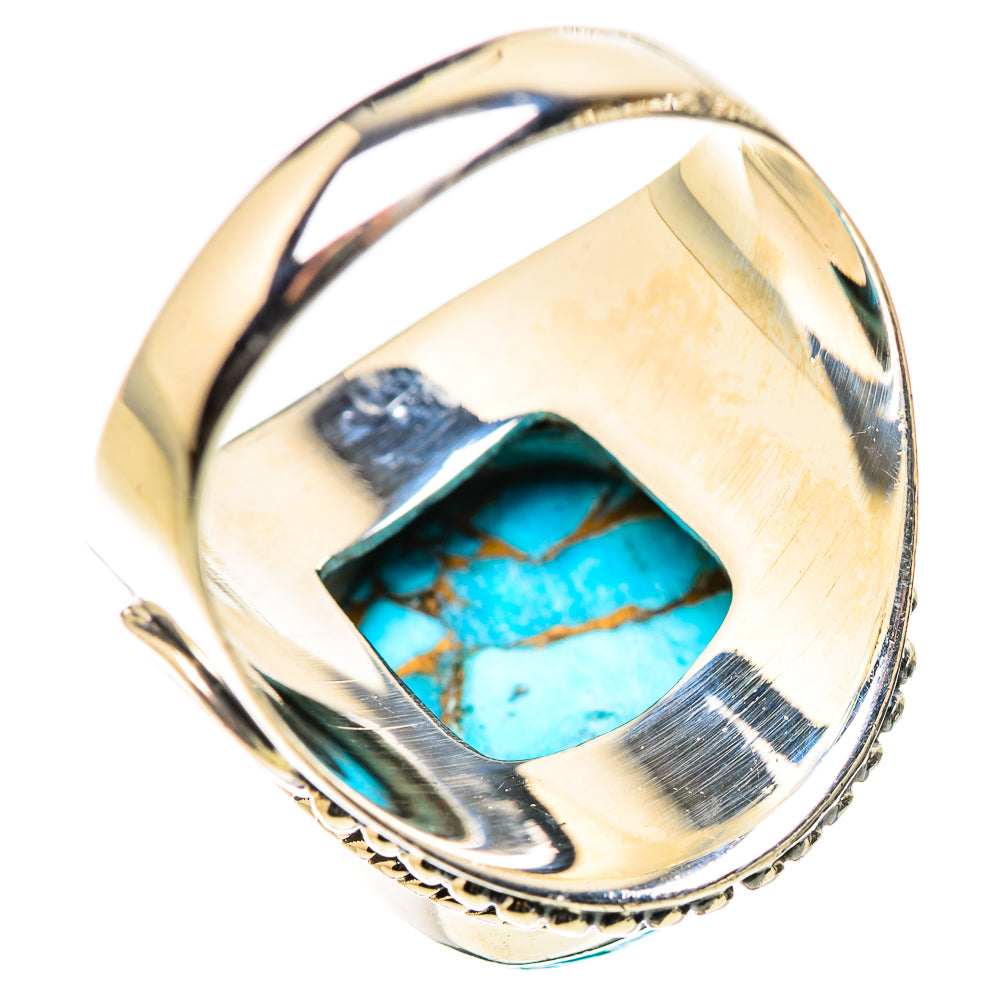 Blue Copper Composite Turquoise Rings handcrafted by Ana Silver Co - RING132798 - Photo 3