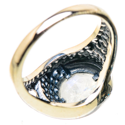 Rainbow Moonstone Rings handcrafted by Ana Silver Co - RING132813 - Photo 3