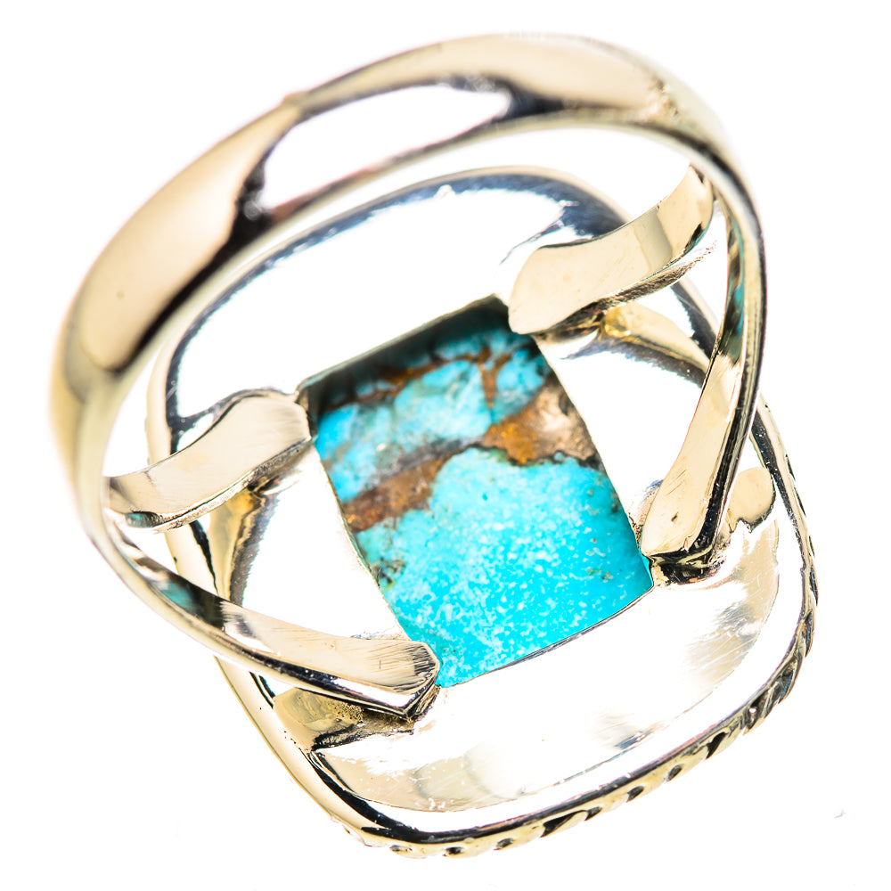 Blue Copper Composite Turquoise Rings handcrafted by Ana Silver Co - RING132822 - Photo 3