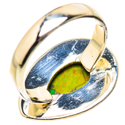 Green Copper Composite Turquoise Rings handcrafted by Ana Silver Co - RING132854 - Photo 3