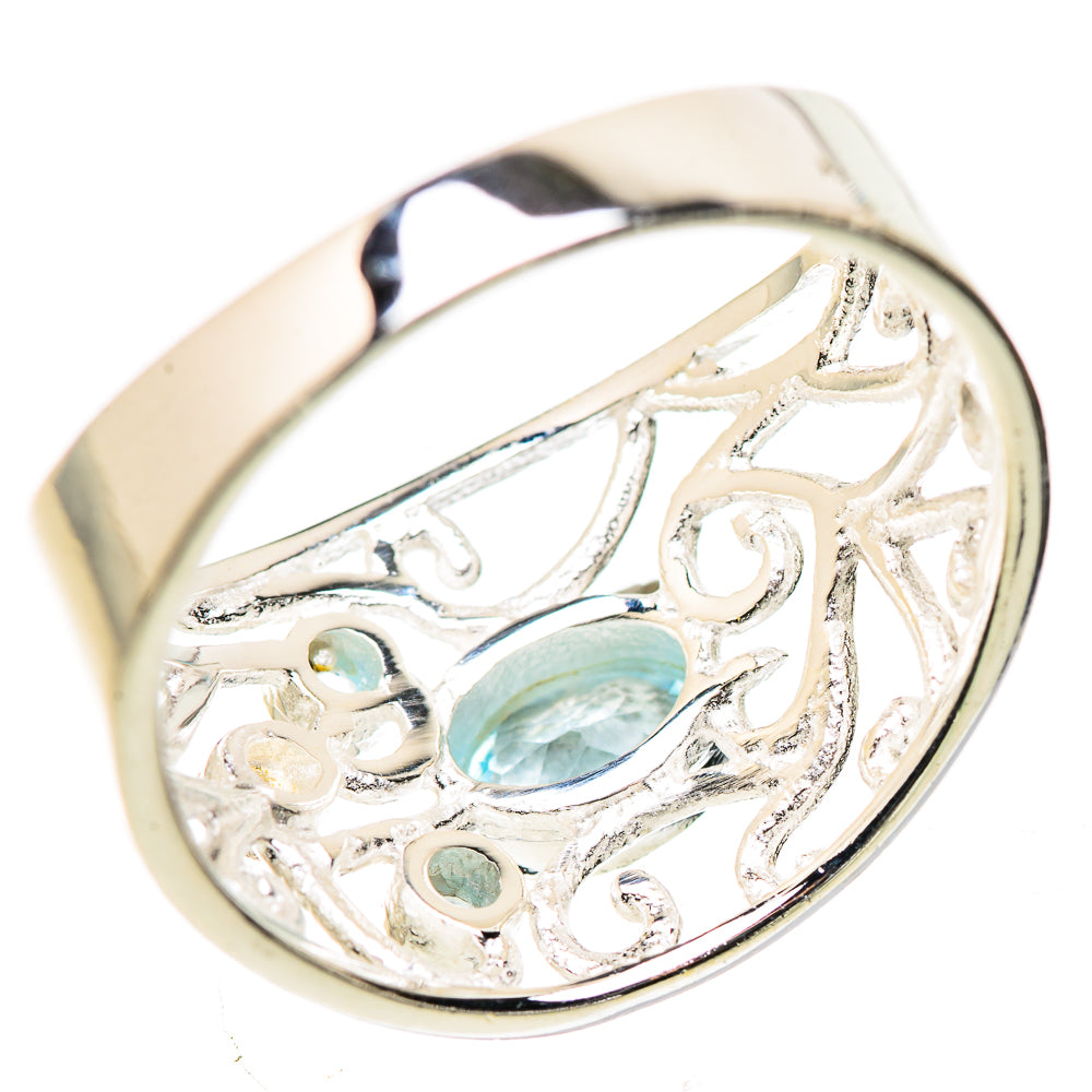 Blue Topaz Rings handcrafted by Ana Silver Co - RING132871 - Photo 3