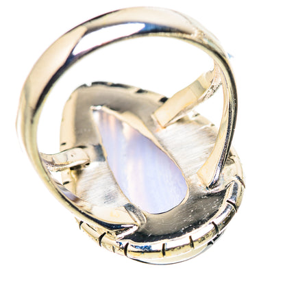 Blue Lace Agate Rings handcrafted by Ana Silver Co - RING132889 - Photo 3