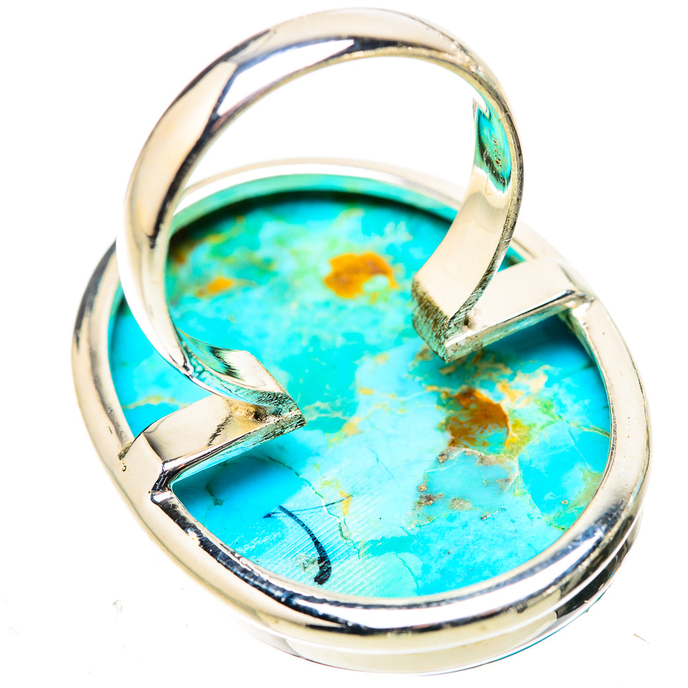 Kingman Mohave Turquoise Rings handcrafted by Ana Silver Co - RING132926 - Photo 3