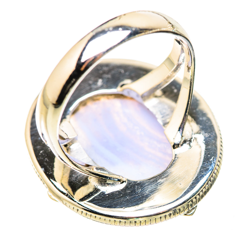 Blue Lace Agate Rings handcrafted by Ana Silver Co - RING132949 - Photo 3