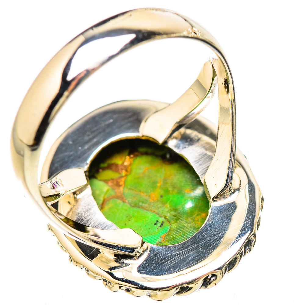 Green Copper Composite Turquoise Rings handcrafted by Ana Silver Co - RING132971 - Photo 3