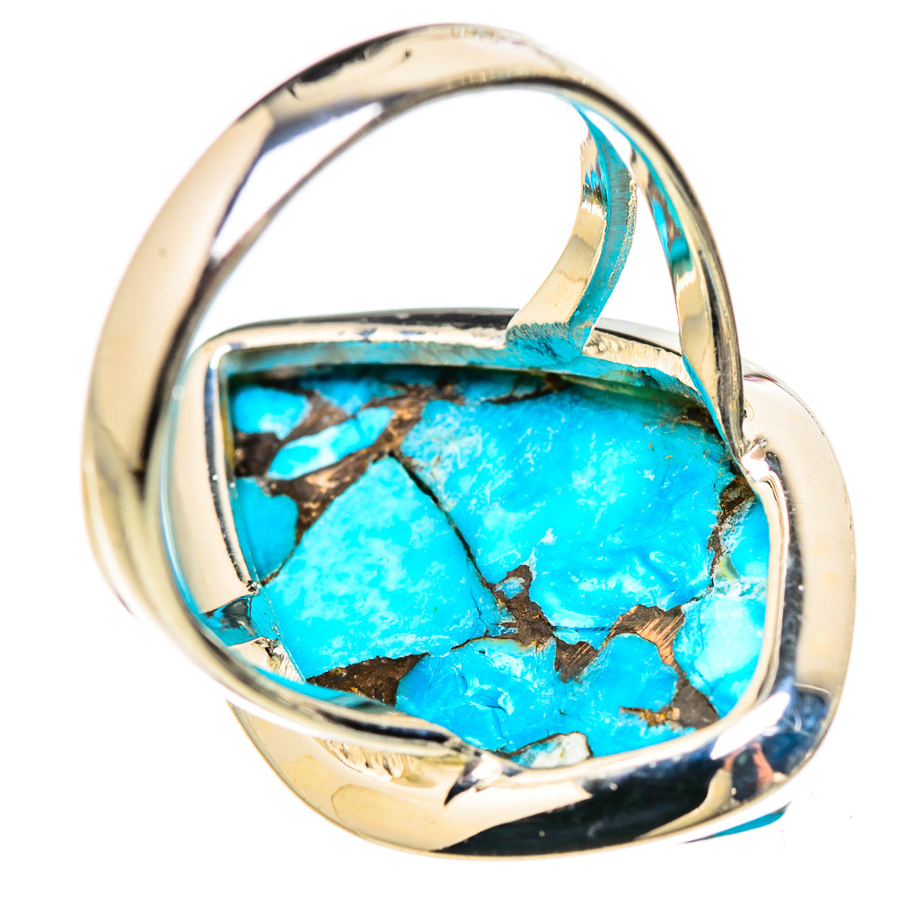 Blue Copper Composite Turquoise Rings handcrafted by Ana Silver Co - RING132991 - Photo 3