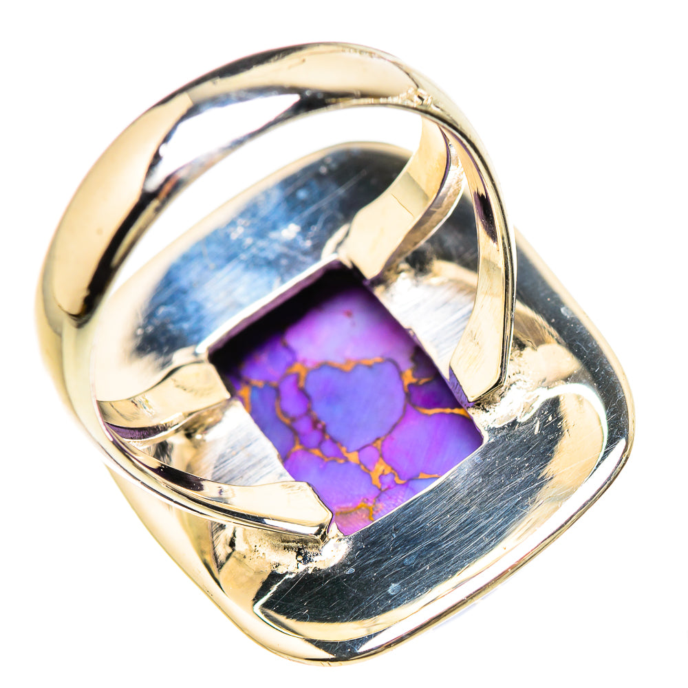 Purple Copper Composite Turquoise Rings handcrafted by Ana Silver Co - RING133006 - Photo 3