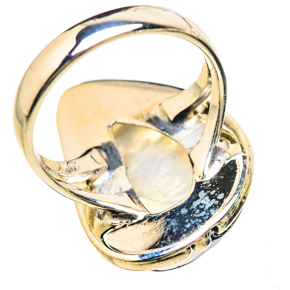 Rainbow Moonstone Rings handcrafted by Ana Silver Co - RING133009 - Photo 3