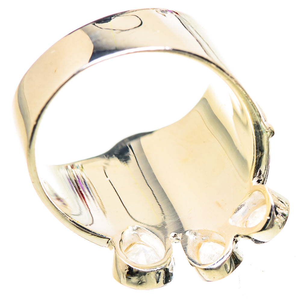 Rainbow Moonstone Rings handcrafted by Ana Silver Co - RING133010 - Photo 3