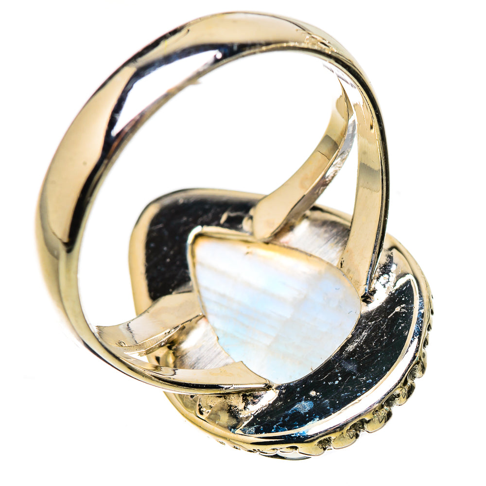 Rainbow Moonstone Rings handcrafted by Ana Silver Co - RING133033 - Photo 3