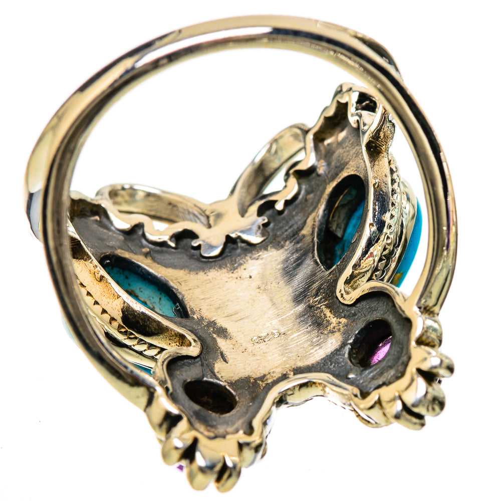 Sleeping Beauty Turquoise Rings handcrafted by Ana Silver Co - RING133072 - Photo 3