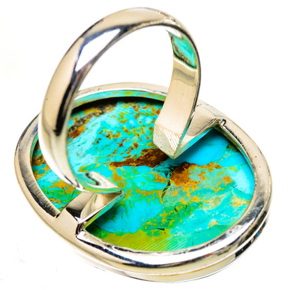 Kingman Mohave Turquoise Rings handcrafted by Ana Silver Co - RING133076 - Photo 3