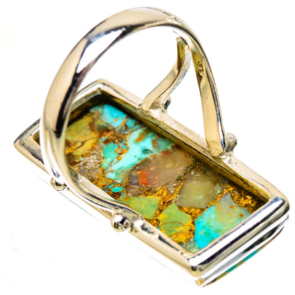 Blue Copper Composite Turquoise Rings handcrafted by Ana Silver Co - RING133080 - Photo 3