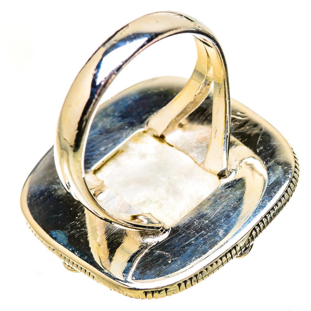 Rainbow Moonstone Rings handcrafted by Ana Silver Co - RING133103 - Photo 3