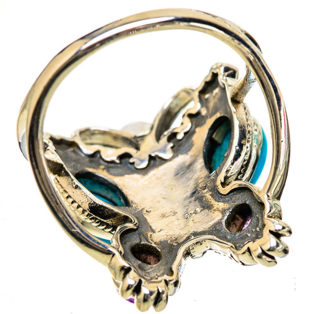 Sleeping Beauty Turquoise Rings handcrafted by Ana Silver Co - RING133109 - Photo 3