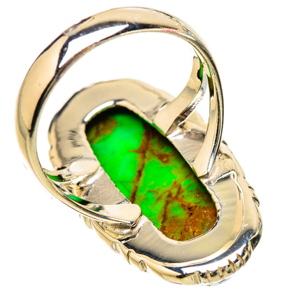 Green Copper Composite Turquoise Rings handcrafted by Ana Silver Co - RING133122 - Photo 3