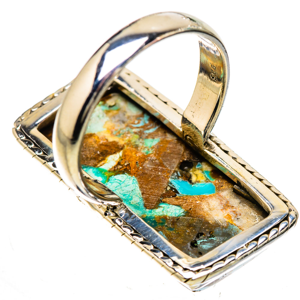 Blue Copper Composite Turquoise Rings handcrafted by Ana Silver Co - RING133137 - Photo 3