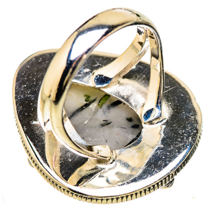 Green Tourmaline In Quartz Rings handcrafted by Ana Silver Co - RING133151 - Photo 3