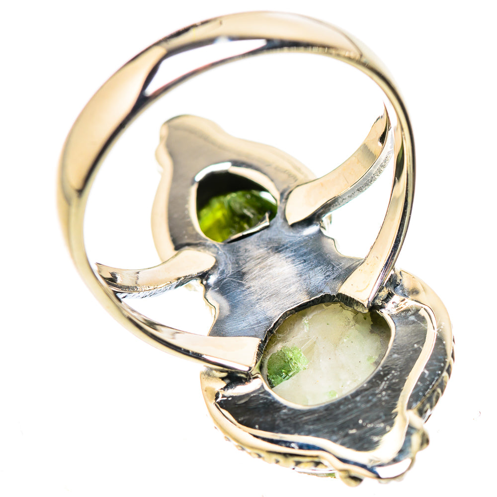 Green Tourmaline In Quartz Rings handcrafted by Ana Silver Co - RING133195 - Photo 3