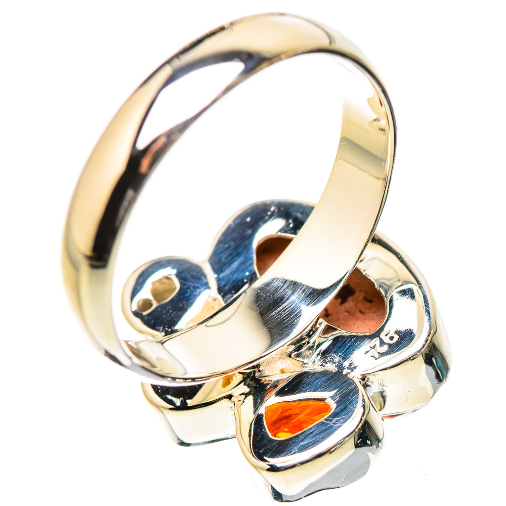 Mexican Fire Opal Rings handcrafted by Ana Silver Co - RING133212 - Photo 3