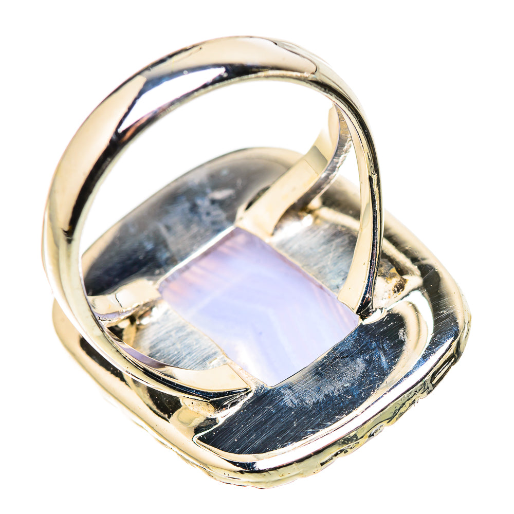 Blue Lace Agate Rings handcrafted by Ana Silver Co - RING133231 - Photo 3