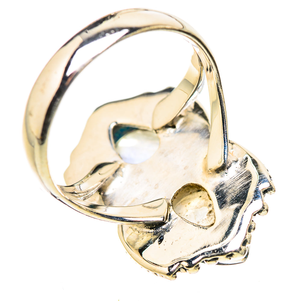 Rainbow Moonstone Rings handcrafted by Ana Silver Co - RING133251 - Photo 3
