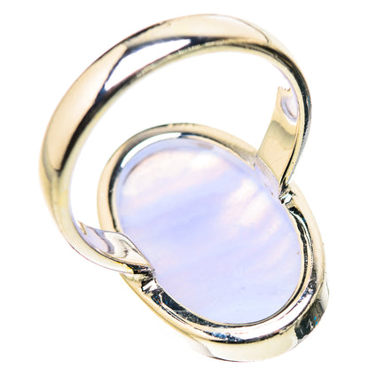 Blue Lace Agate Rings handcrafted by Ana Silver Co - RING133252 - Photo 3