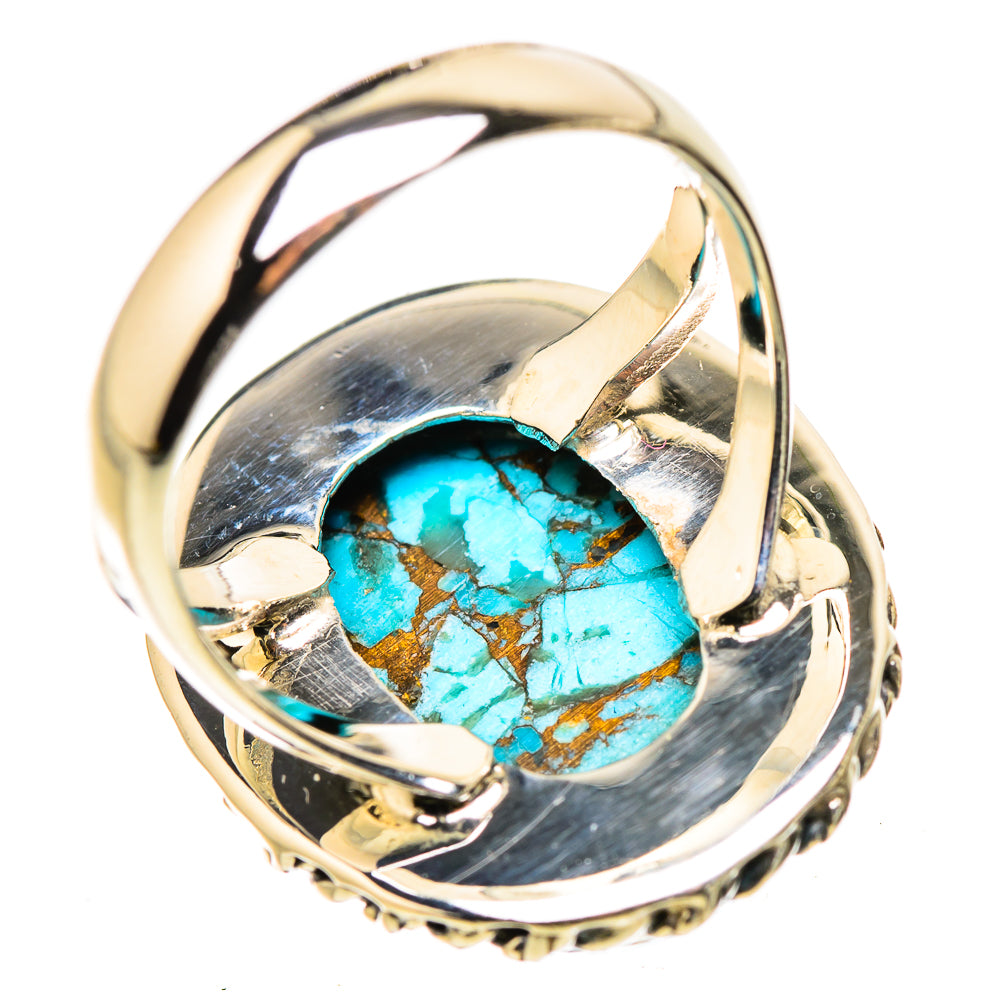 Blue Copper Composite Turquoise Rings handcrafted by Ana Silver Co - RING133259 - Photo 3