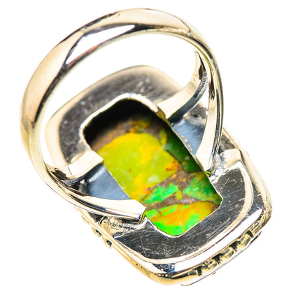 Green Copper Composite Turquoise Rings handcrafted by Ana Silver Co - RING133263 - Photo 3