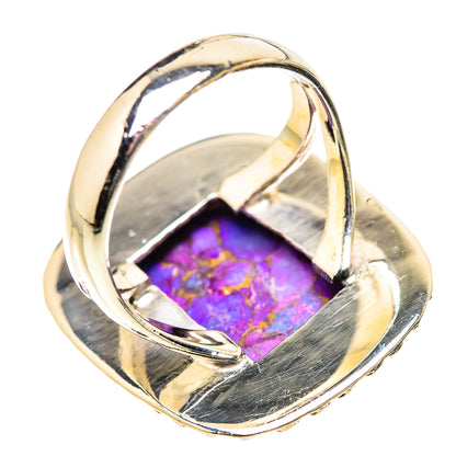 Purple Copper Composite Turquoise Rings handcrafted by Ana Silver Co - RING133270 - Photo 3