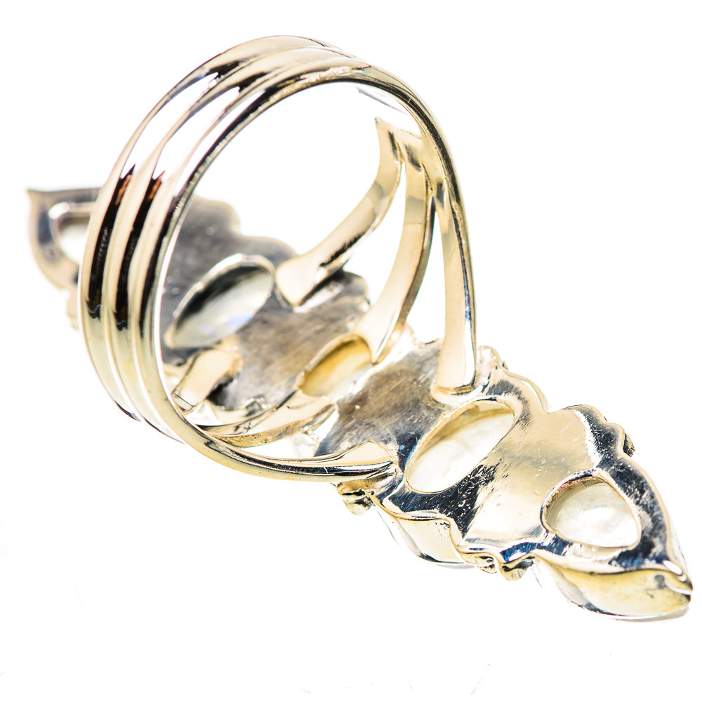Rainbow Moonstone Rings handcrafted by Ana Silver Co - RING133277 - Photo 3