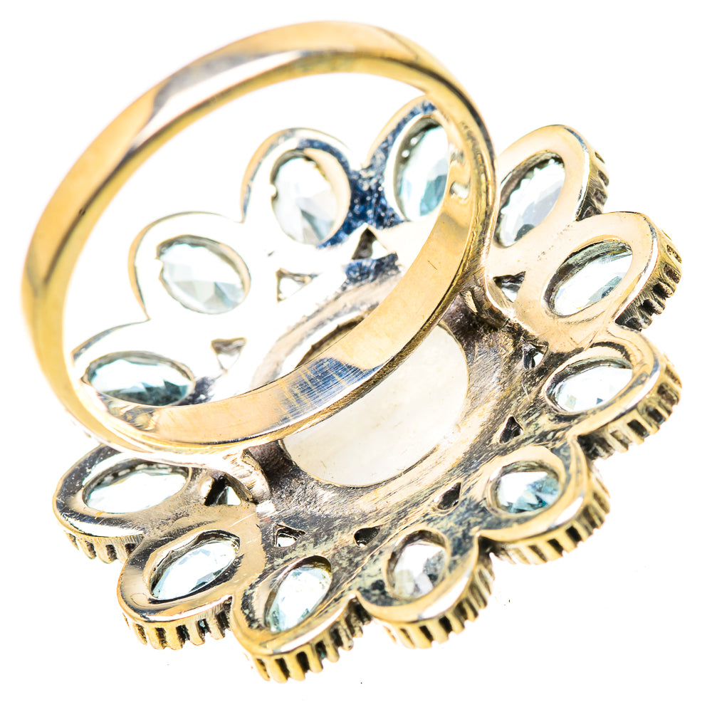 Rainbow Moonstone Rings handcrafted by Ana Silver Co - RING133293 - Photo 3
