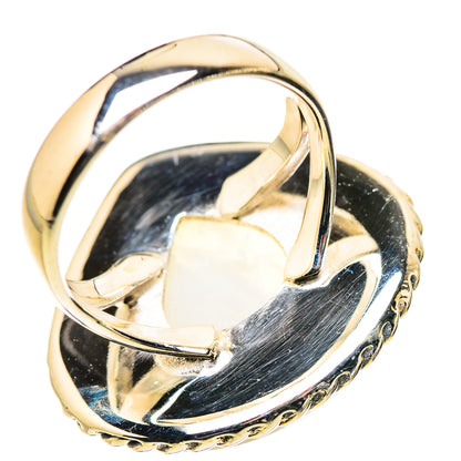 Rainbow Moonstone Rings handcrafted by Ana Silver Co - RING133303 - Photo 3