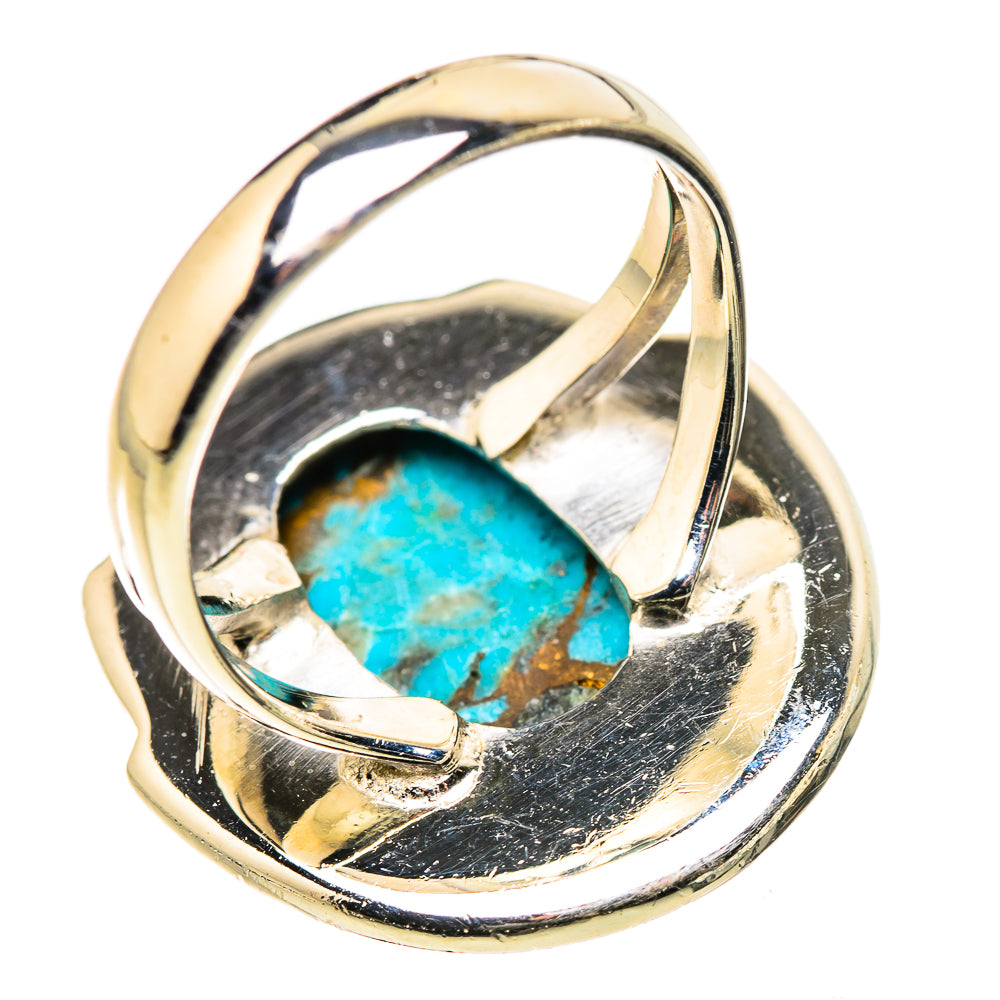 Blue Copper Composite Turquoise Rings handcrafted by Ana Silver Co - RING133313 - Photo 3