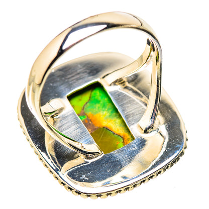 Green Copper Composite Turquoise Rings handcrafted by Ana Silver Co - RING133320 - Photo 3