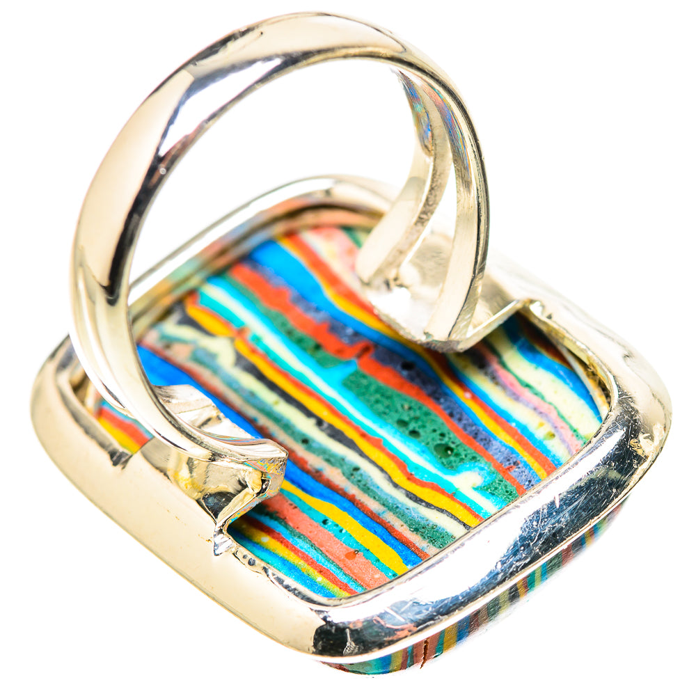 Rainbow Calsilica Rings handcrafted by Ana Silver Co - RING133330 - Photo 3