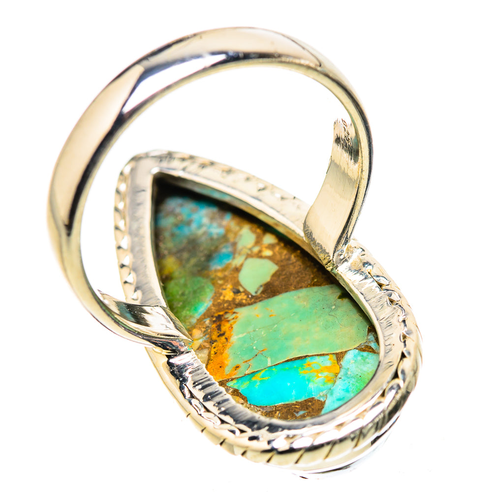 King Mohave Turquoise Rings handcrafted by Ana Silver Co - RING133336 - Photo 3