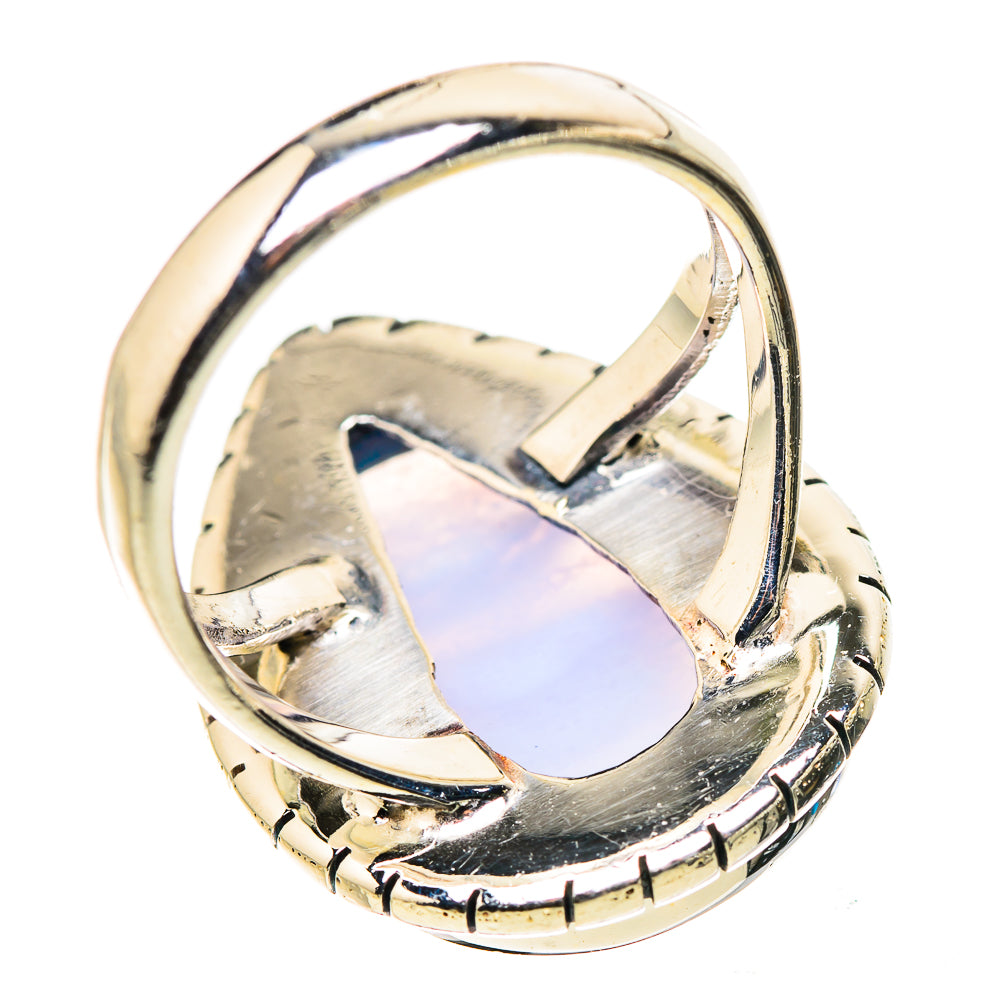 Blue Lace Agate Rings handcrafted by Ana Silver Co - RING133345 - Photo 3