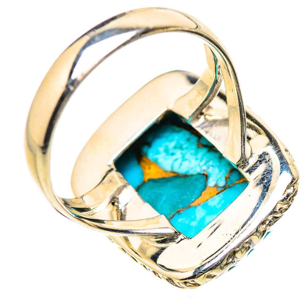 Blue Copper Composite Turquoise Rings handcrafted by Ana Silver Co - RING133364 - Photo 3