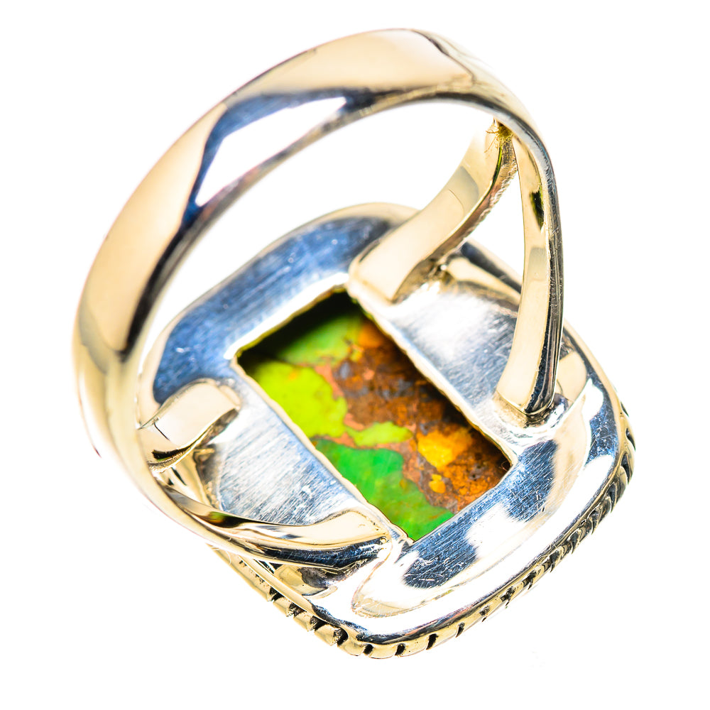 Green Copper Composite Turquoise Rings handcrafted by Ana Silver Co - RING133391 - Photo 3