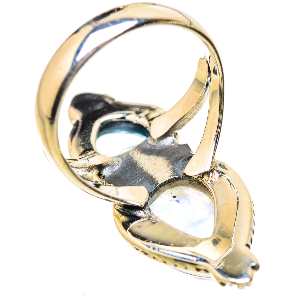 Rainbow Moonstone Rings handcrafted by Ana Silver Co - RING133441 - Photo 3